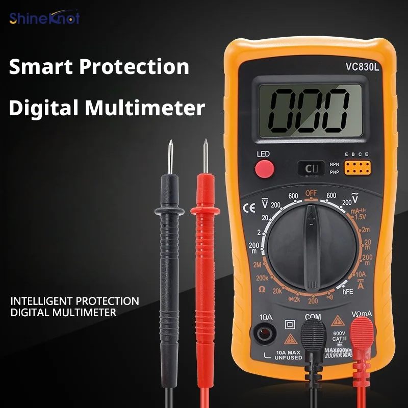 SHINEKNOT Multifunction Multimeter Digital Multimeter Led Digital Display AC/DC Voltage Current Tester Full-Range Battery