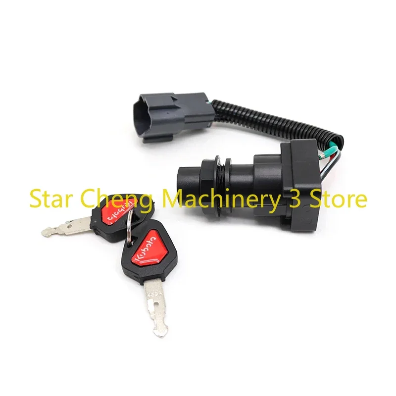 

Excavator Parts For Kubota U15 U20 U25 U30 Kx155 163 175 Universal Ignition Switch Ignition Lock Key Start Switch Lock