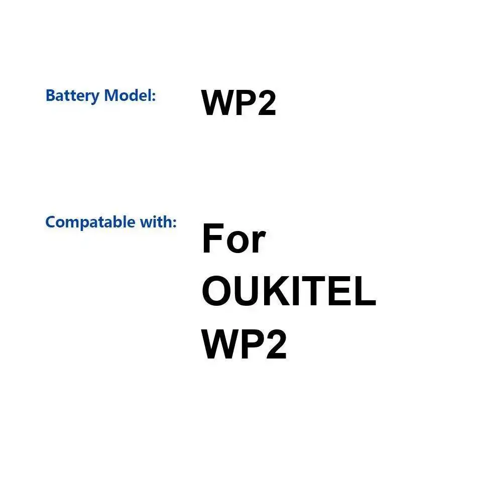 

Долговечный аккумулятор для мобильного телефона Oukitel WP2 10000 мАч