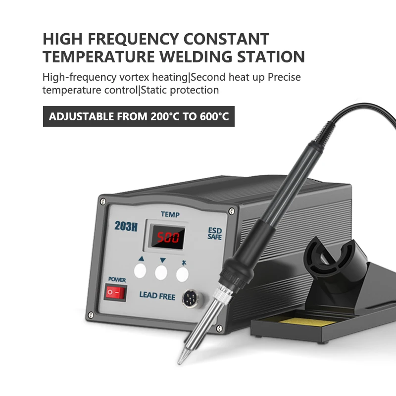 203H Digital Display 90w High Frequency Adjustable Constant Temperature Welding Station Soldering Iron Table