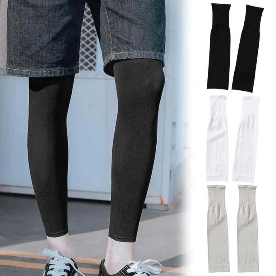 

Breathable UV Protection Leg Covers Leg Sleeves Ice Silk Breathable Quick Dry Running Sports Leggings Sun UV Protection Covers