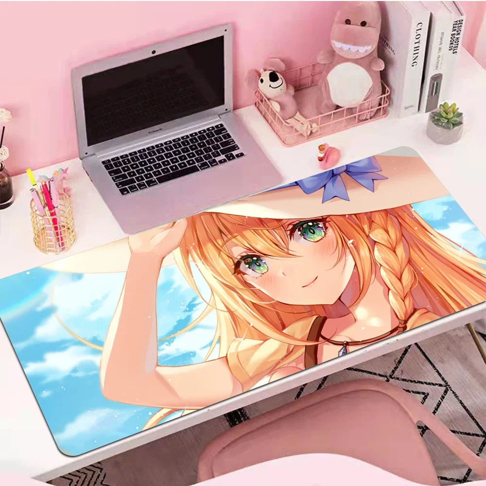 Gaming Mousepad Gamer Large Mouse Mat Princess Connect Re Dive Mouse Pad Computer Mousepad Carpet Rubber Mause Keyboard Desk Mat