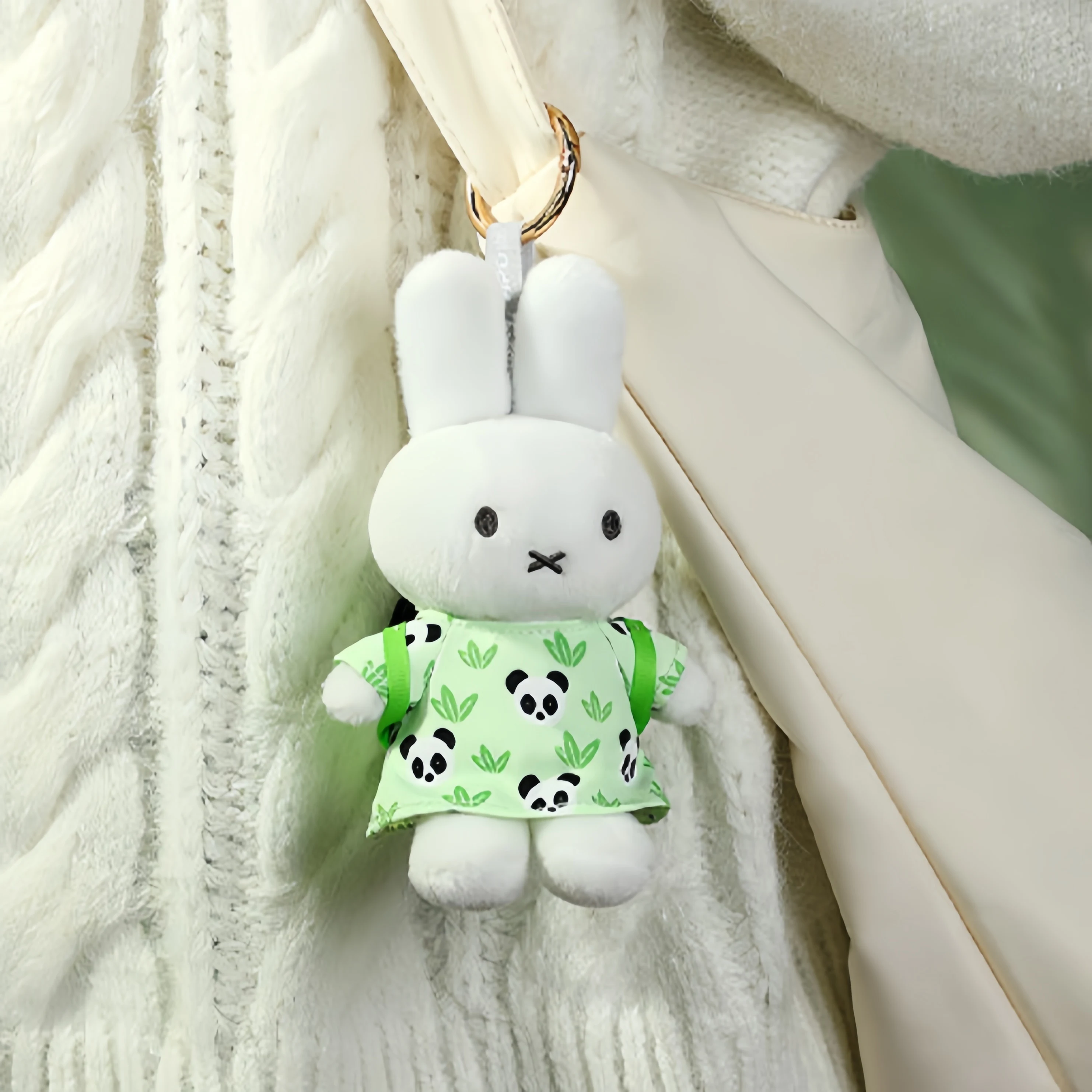 

Плюшевая игрушка Vipo Miffy 13 см, серия «Панда», мягкая плюшевая кукла-кролик, брелок, подвеска для рюкзака/сумки