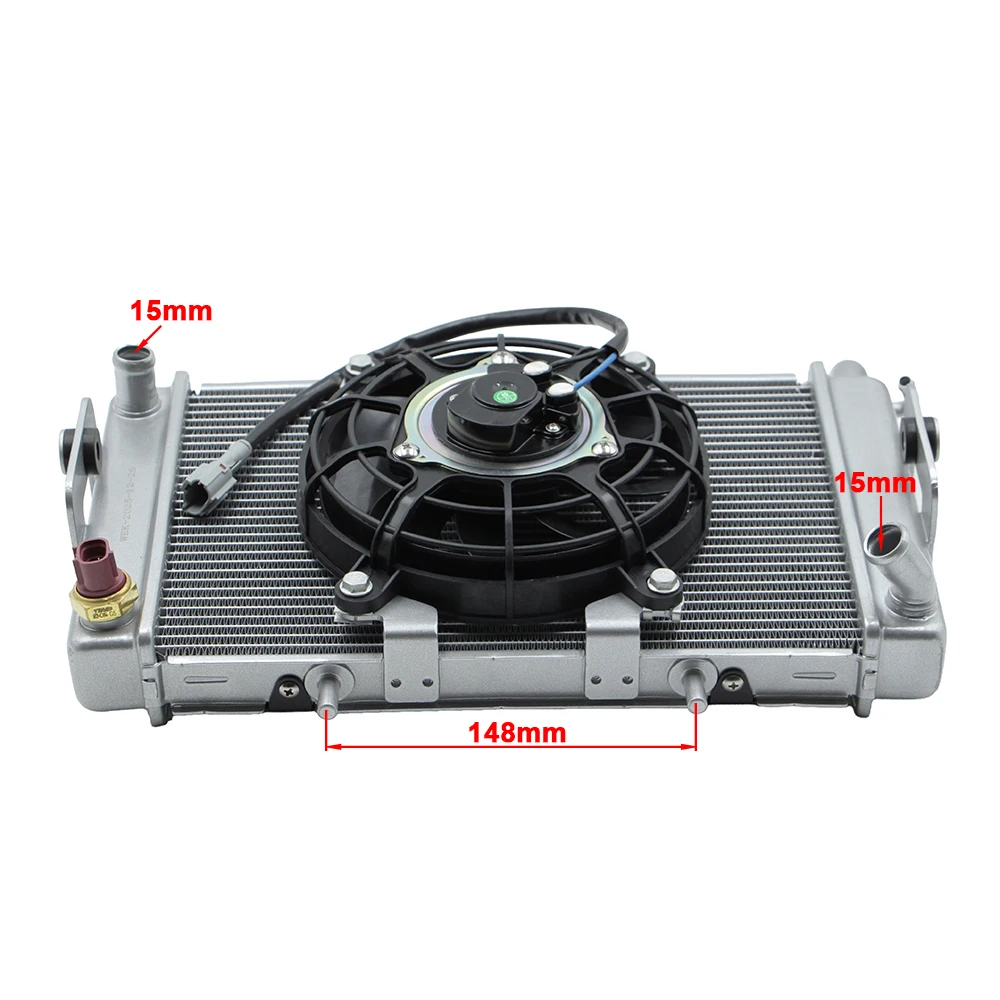 NEW Radiator Cooling Cooler Assy With Electric Fan & Temp Sensor For Buyang Feishen 300 300cc FA-D300 H300 ATV  Quad Bike view 2