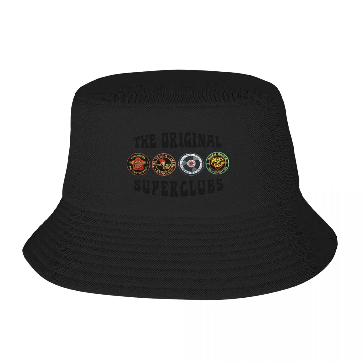 The Original Northern Soul Superclubs design by Pipberry Bucket Hat Sun Cap Sunscreen western Hat Women's Hats Men's