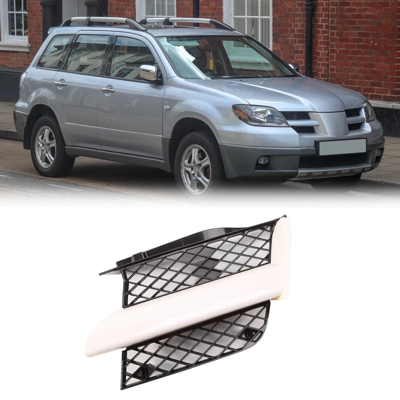 1 Piece Front Left Bumper Upper Intake Grilles Cover For Mitsubishi Outlander 2003 2004 2005 2006