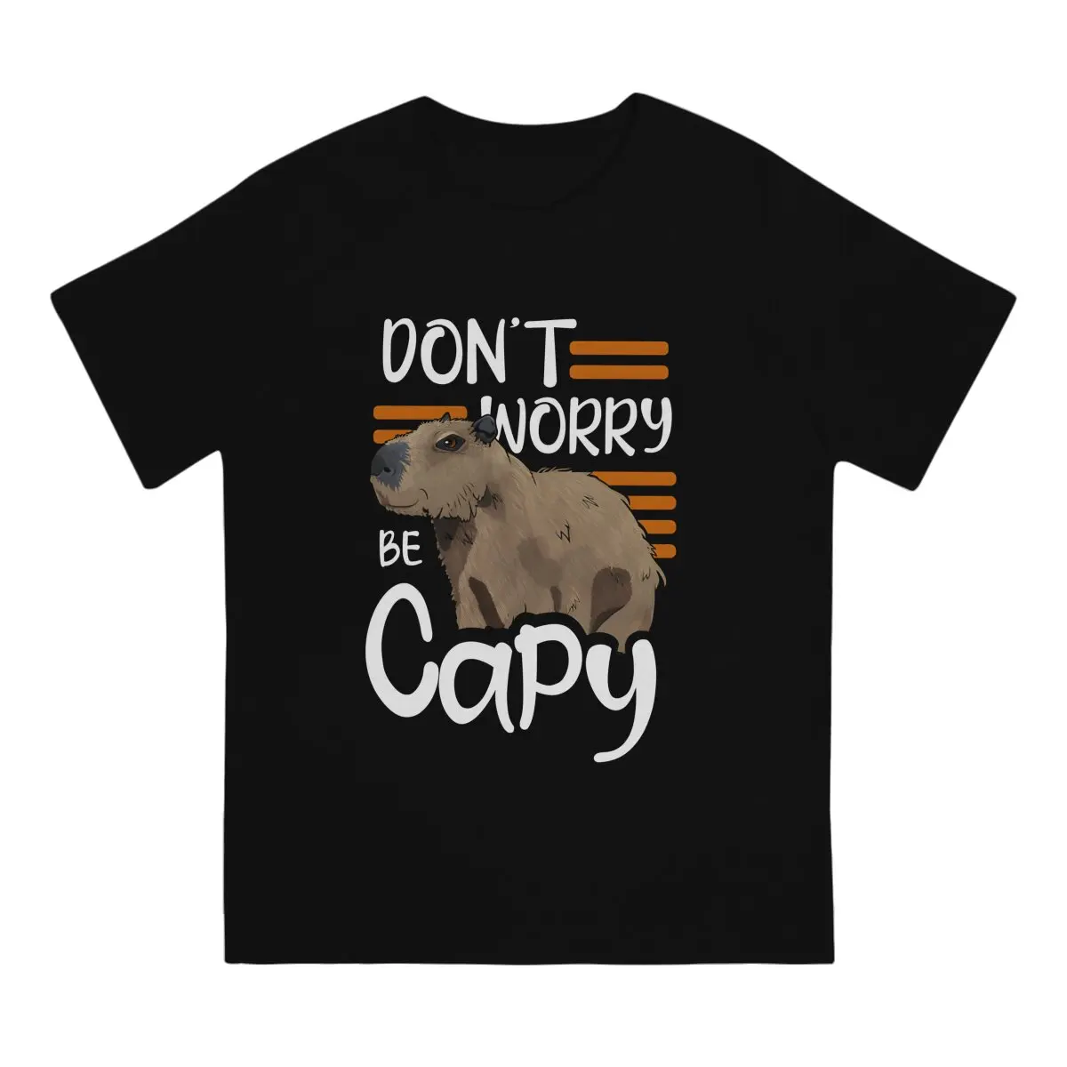 Novelty Impressive T-Shirts for Men Crew Neck 100% Cotton T Shirt capybara Short Sleeve Tees Summer Clothes