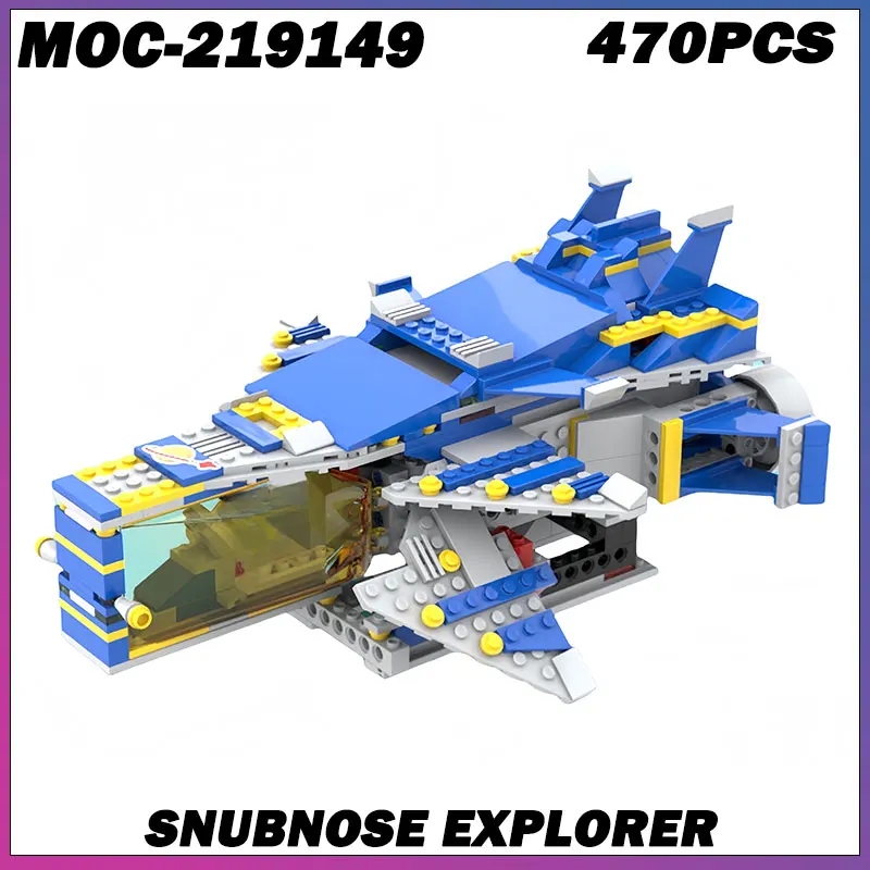 

470 шт. MOC- 219149 Классическая космическая серия Snubnose Explorer, космический корабль, креативная детская кирпичная игрушка, здание на день рождения, Рождество