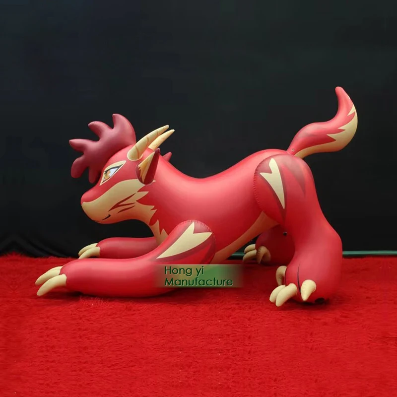 Hongyi HY93055 Red Inflatable PVC Advertising Toy Dog Husky-Shaped Fun Promotional Item