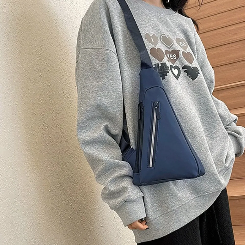 Leisure Triangle Men's Chest Bag Nylon Portable Fanny Pack Casual Fitness Crossbody Sling Bag Travel