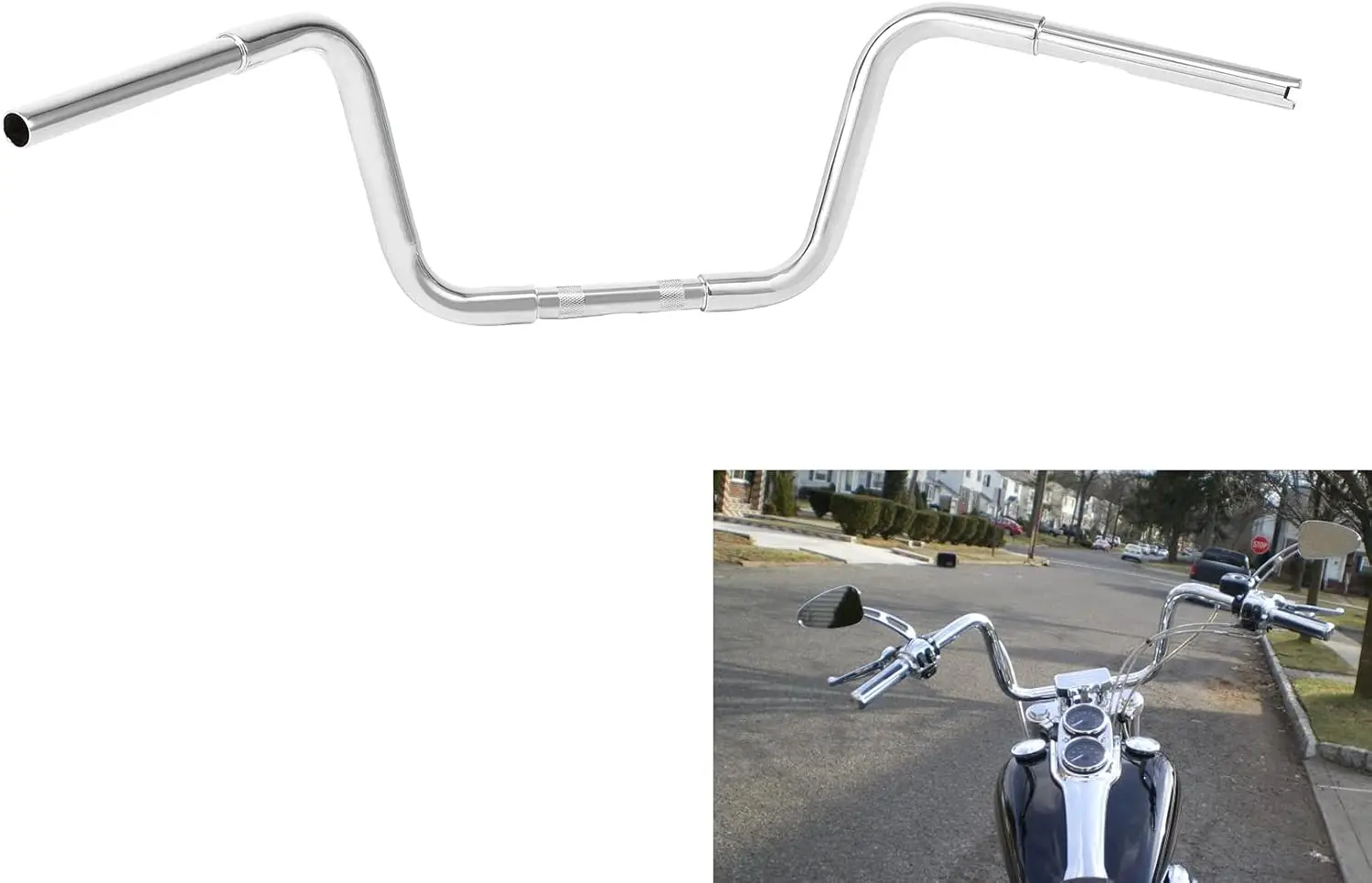 

Вешалки Fat Ape 12 дюймов Rise 1-1/4 дюйма, подходят для Harley Road King Heritage Softail Breakout Fatboy Lo Sportster 1200 Iron 883 S