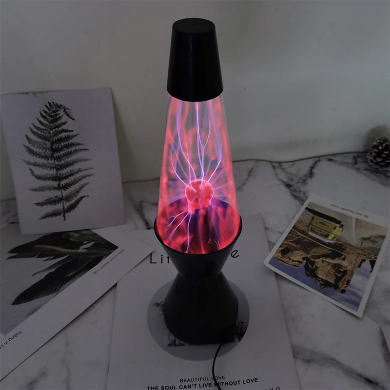 Unique Modern Art ABS 14 Inch Sound Touch Sensitive Smart Home Decor Christmas LED Lava Night Lamp Plasma Light