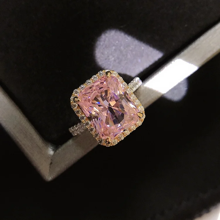

5 Carat Pink Diamond Redion Platinum Diamond Ring PT950 Platinum, Women, Neon Pink Fire Color with Fine Diamond Inlay