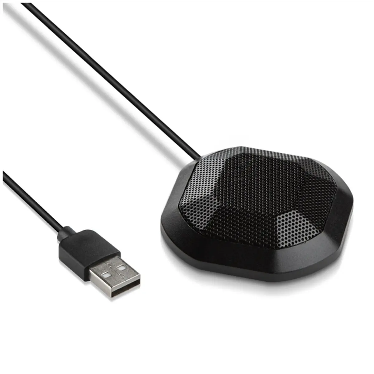 A46U USB Conference Microphone 360° Omnidirectional Condenser Computer PC Mic with Touch Mute Plug &Play for PC Laptop