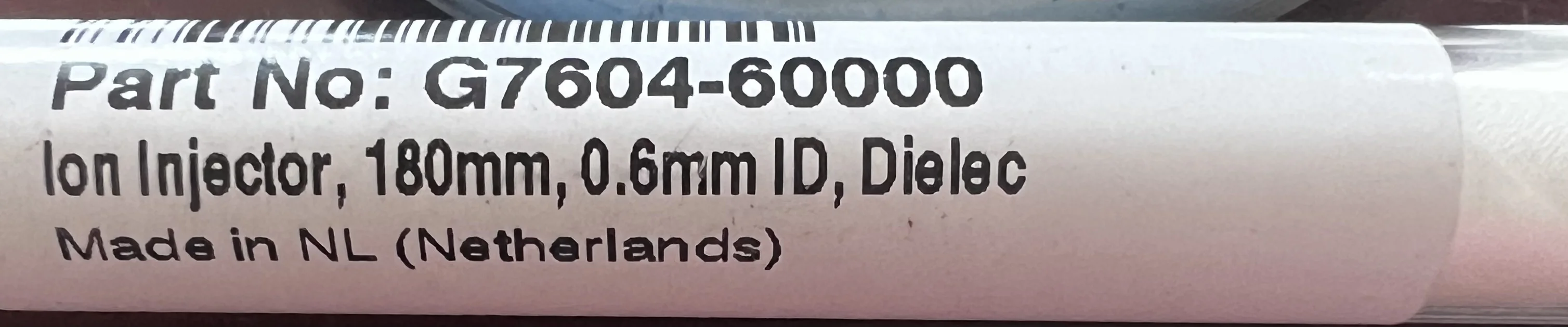 AFINE Agilent (G7604-60000), injecteur d'ions diélectriques d'identification de 180 mm × 0.6mm