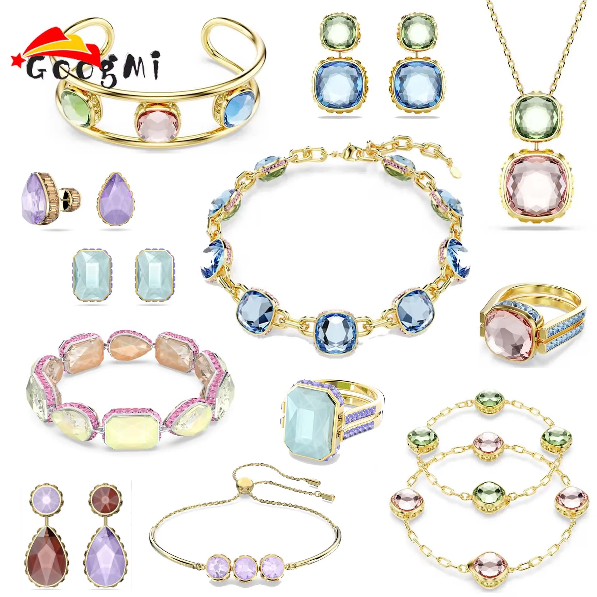 2026 Double-Sided Wearable Necklace Earrings Bracelet High-Quality Fine Jewelry Set for Women Wedding Gifts