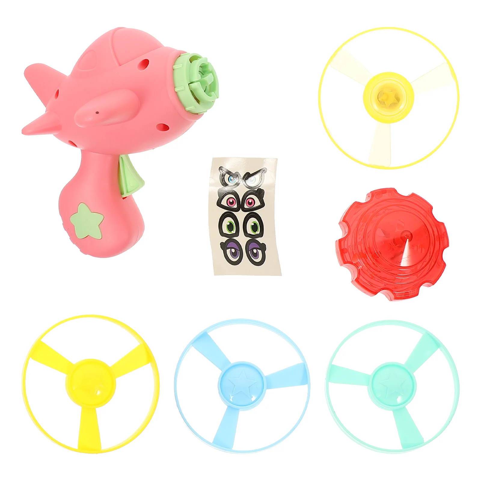 Forma de peixe bambu libélula disco voador criança plástico crianças lançador disco brinquedo