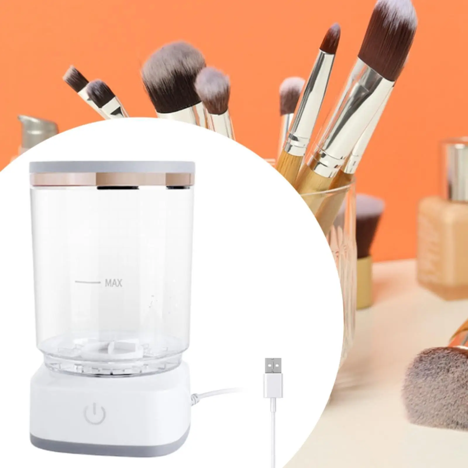 Electric Makeup Brush Cleaner,Brush Cleaning Washing Tool,Automatic,USB Powered Brush Cleaning Drying Machine for Girls Salon