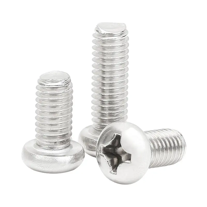 Weiyi GB818 Aluminiumlegierung 4 # -40 6 # -32 8 # -32 10 # -32 UNC UNF M1.7 bis M6 Grobgezahnte Kreuzschlitz-Flachkopfschrauben DIN7985 – Detail 3