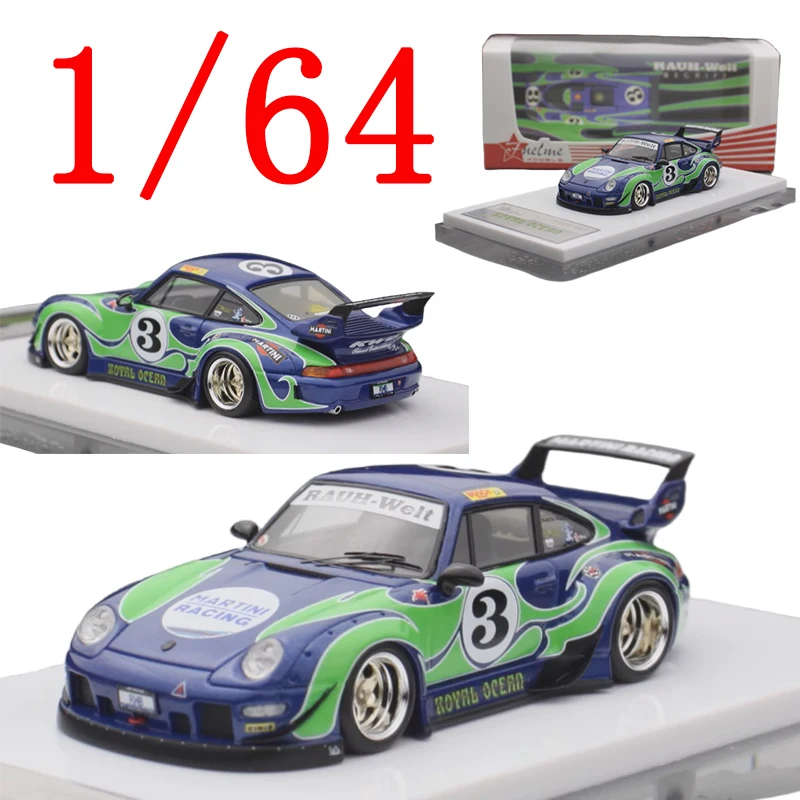 

Fuelme Литая под давлением модель автомобиля Porsche из смолы в масштабе 1/64 Porsche 993 RWB 3 # Игрушки для мальчиков, подарочная оригинальная коробка