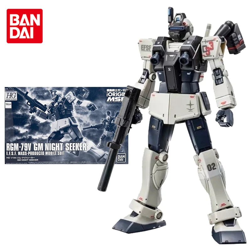 

Bandai Gundam Model Kit Anime Figure HG GTO 1/144 RGM-79V GM Night Seeker Genuine Gunpla Anime Action Figure Toys for Children