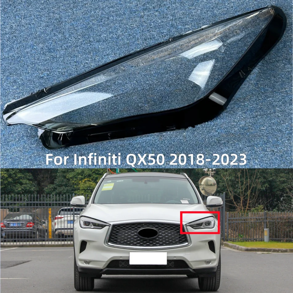 

For Infiniti QX50 QX55 2018 2019 2020 2021 2022 2023 Car Lights Shell Head Lamp Cover Replace The Original Lens