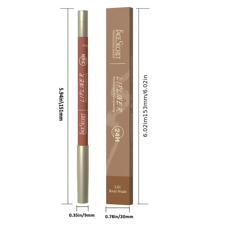 防水マットリップライナー、長持ち、防汚フォーミュラ、すべての肌タイプに対応する自動回転デザイン、12色