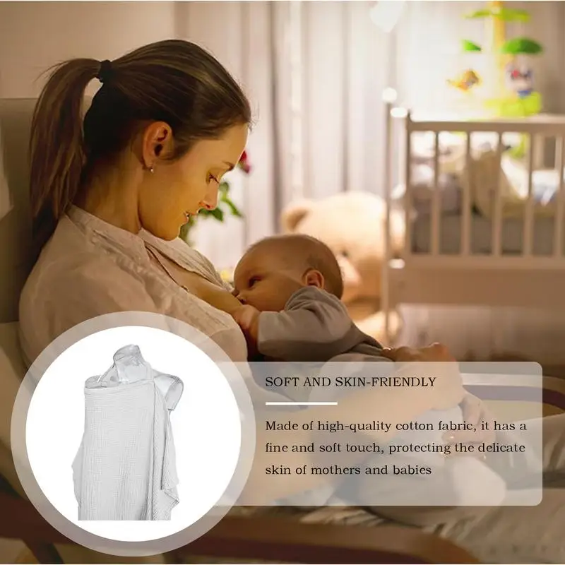 أغطية الرضاعة الطبيعية للنساء، غطاء ناعم للرضاعة مع طوق مستلزمات الرضاعة الطبيعية، ملحقات مقعد السيارة الآمن للأطفال #3