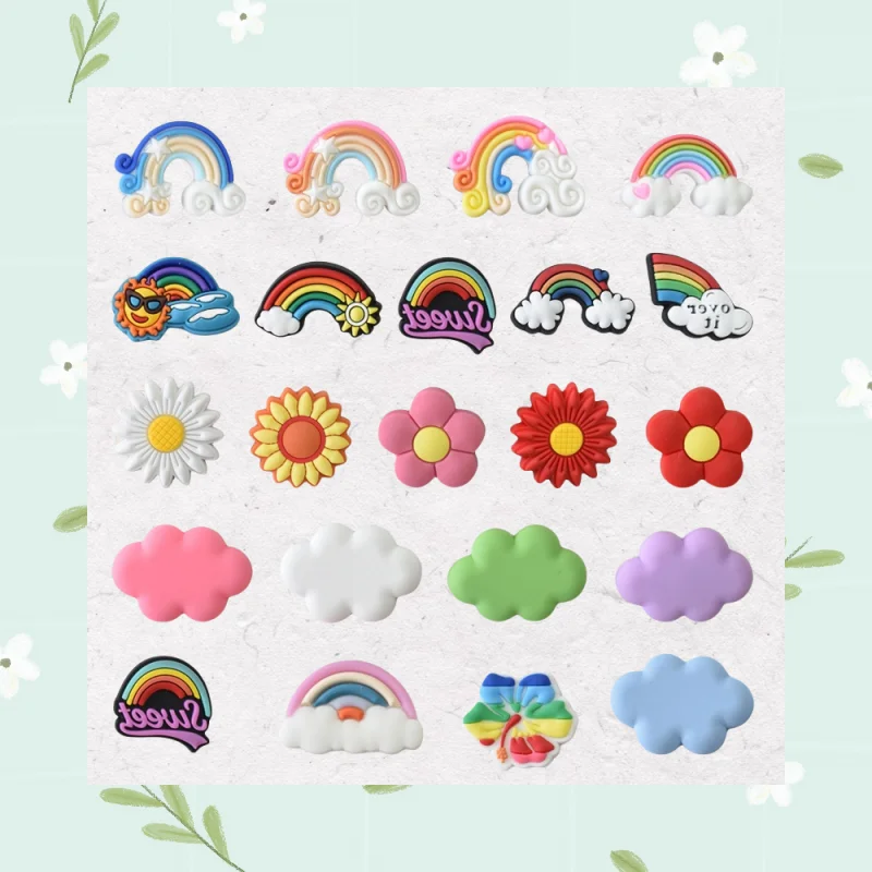 

23Pcs PVC Shoe Charms Shoe Accessories Pink Series DIY Shoe Decoration Shoe Buckles for Clog Sandals X-mas Gifts Buckle