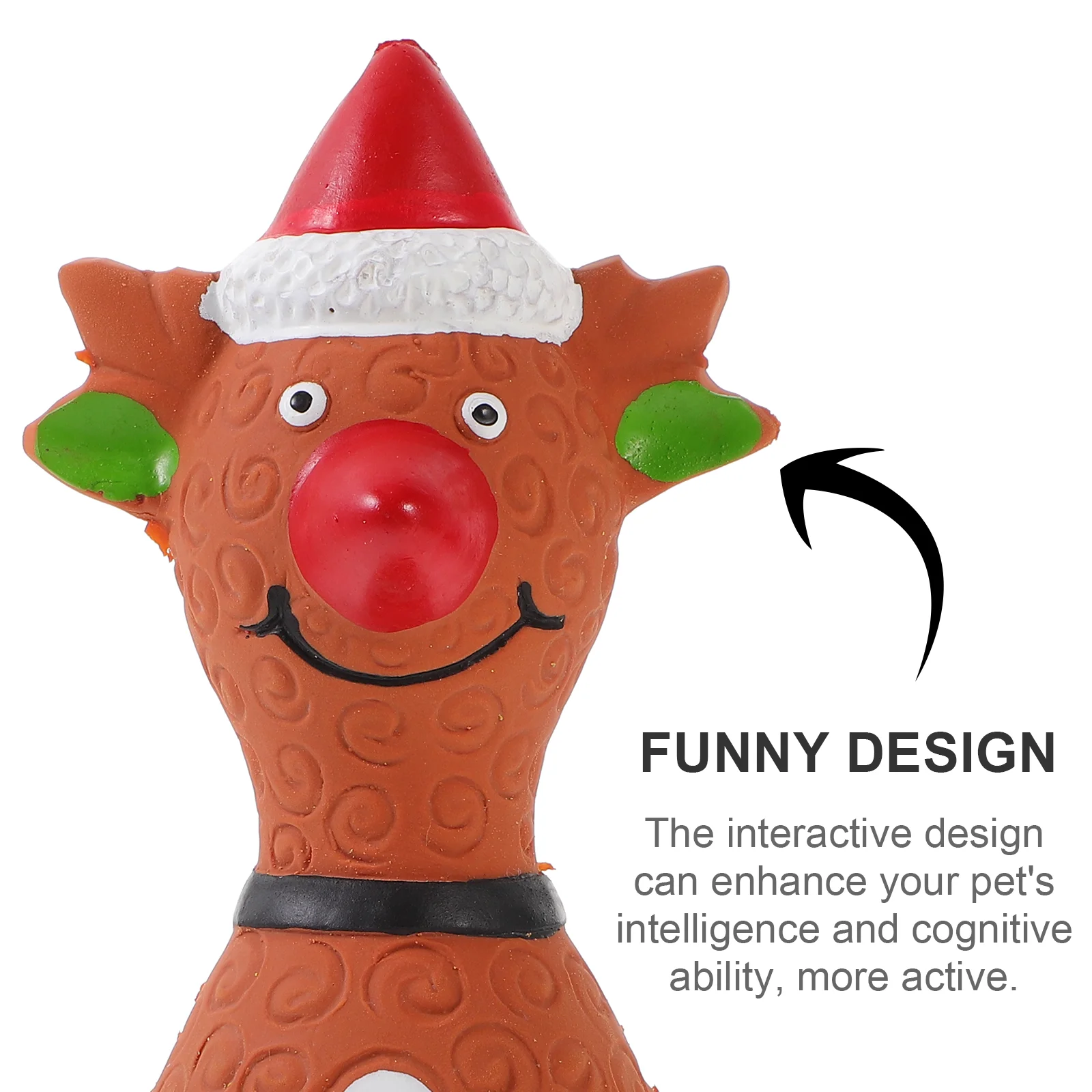 Reindeer Dog Toy Squeak Pet Latex Toys Puppy Creative Bite Christmas Interactive Emulsion Decorative Training