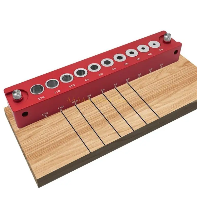 A2BE Multi-tames bolsillo Doweling Jig Punching Hole Locator para carpintería