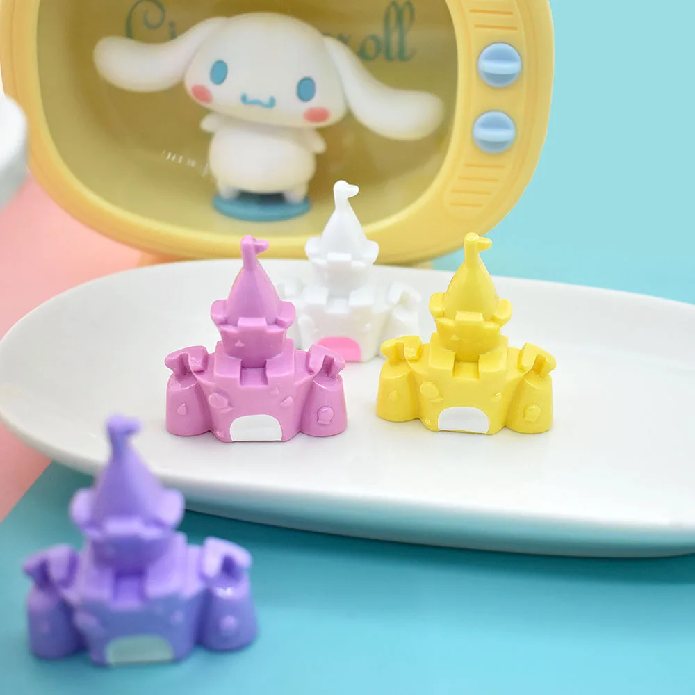 Macaroon Resin Mini Castle Kawaii Accessories,Mini Figurine,Miniatures Scrapbooking,Flatback Cabochons,Craft Supplies,DIY Phone