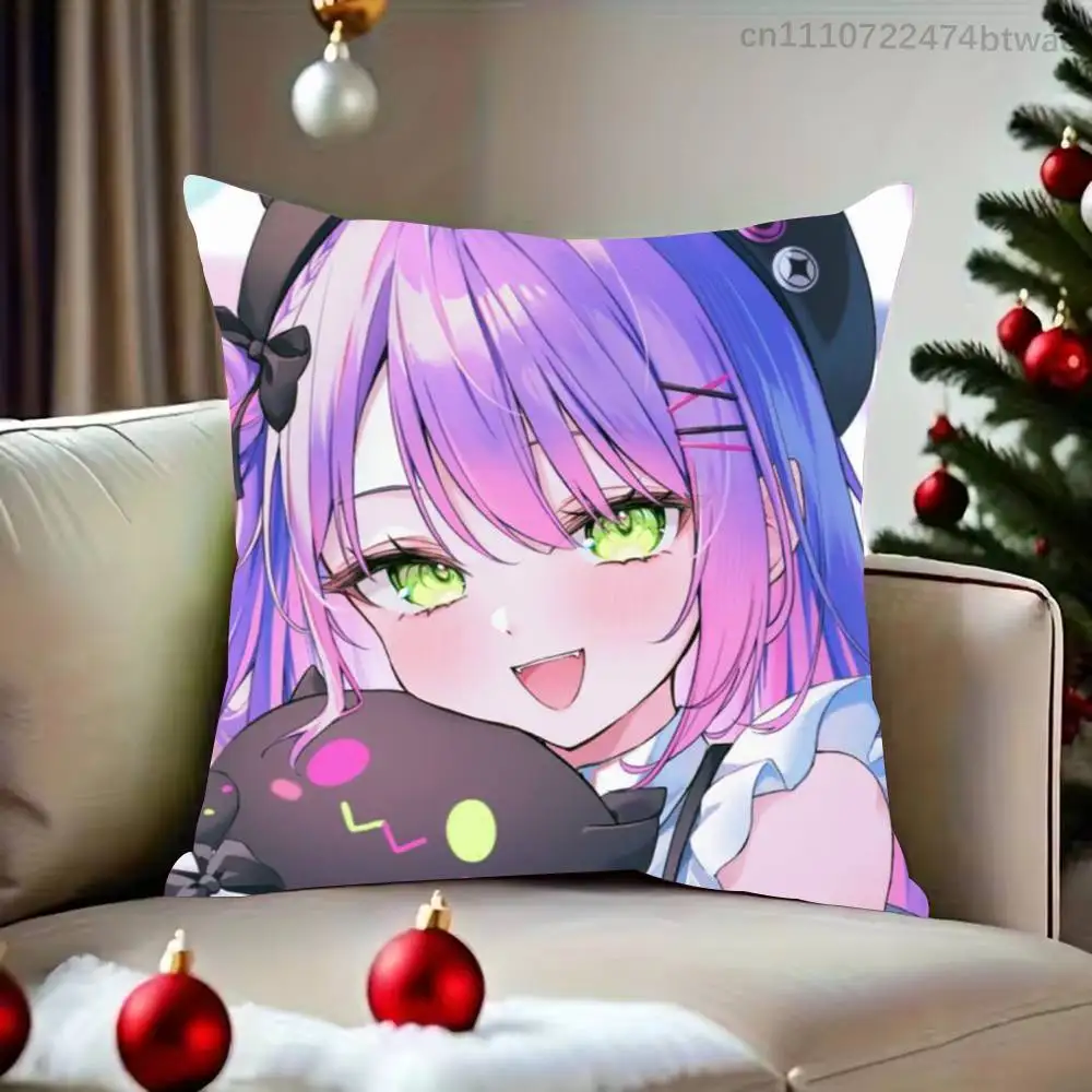 Hololive Tokoyami Towa Sama Pillow Case For Sofa Bedroom Living Room Plush Cushion Cover Decorations and Protector
