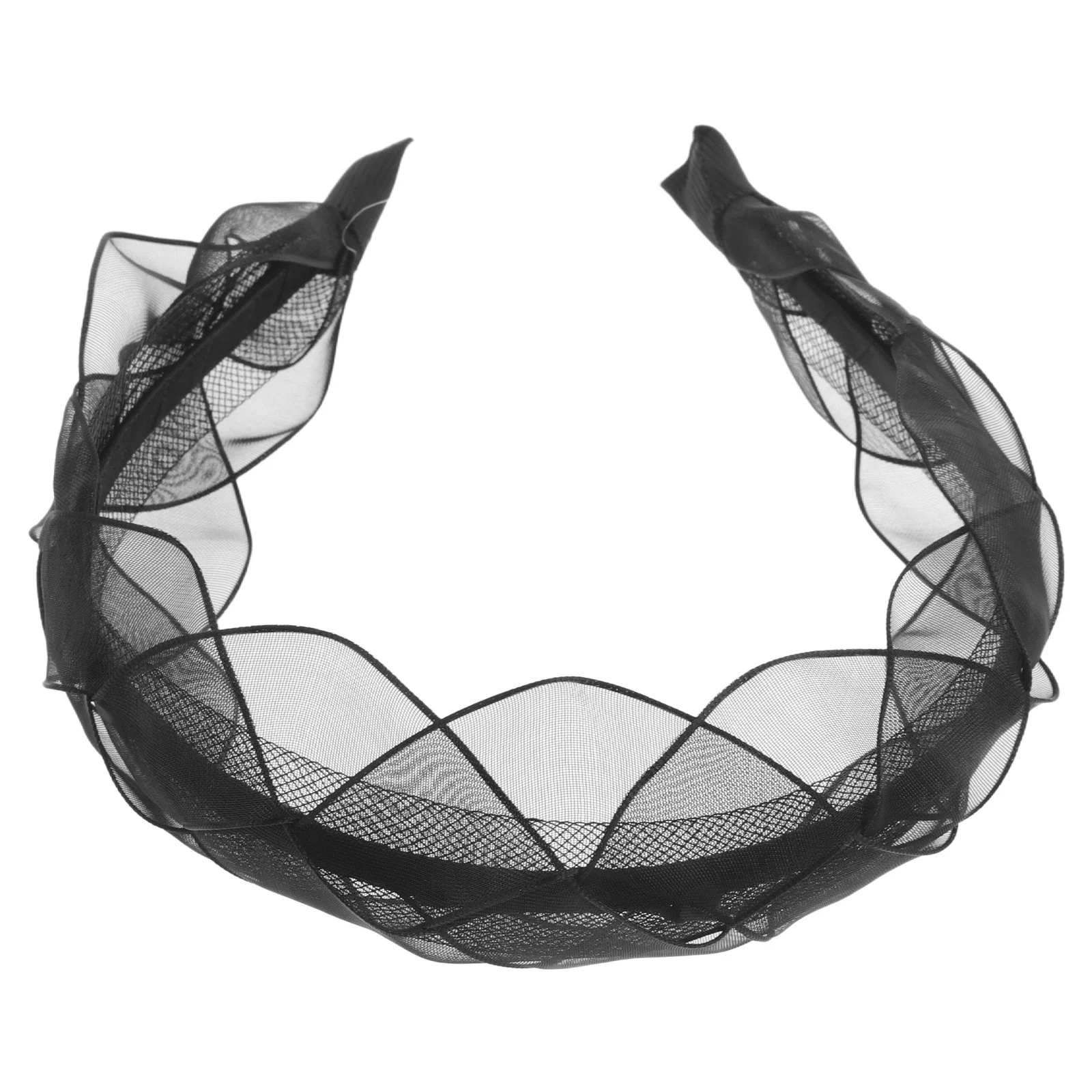 

Black Mesh Headband Elegant Hair Band Retro Accessories Fashionable Versatile Headwear Women's Stylish Headdress
