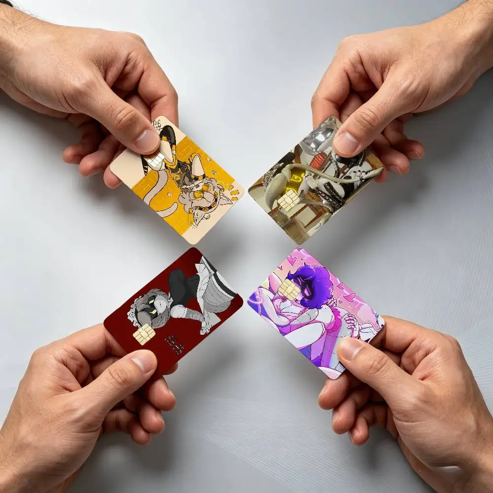 M-Murder D-Drones Cartoon 4Pcs!Fade-Resistant, Wear-Resistant, Scratch-Resistant  Bank Card Sticker (Debit Card)