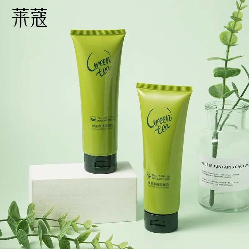 120g Green Tea Facial Cleanser Natural Deep Cleansing Oil-Control Moisturizing Foam Skin Care