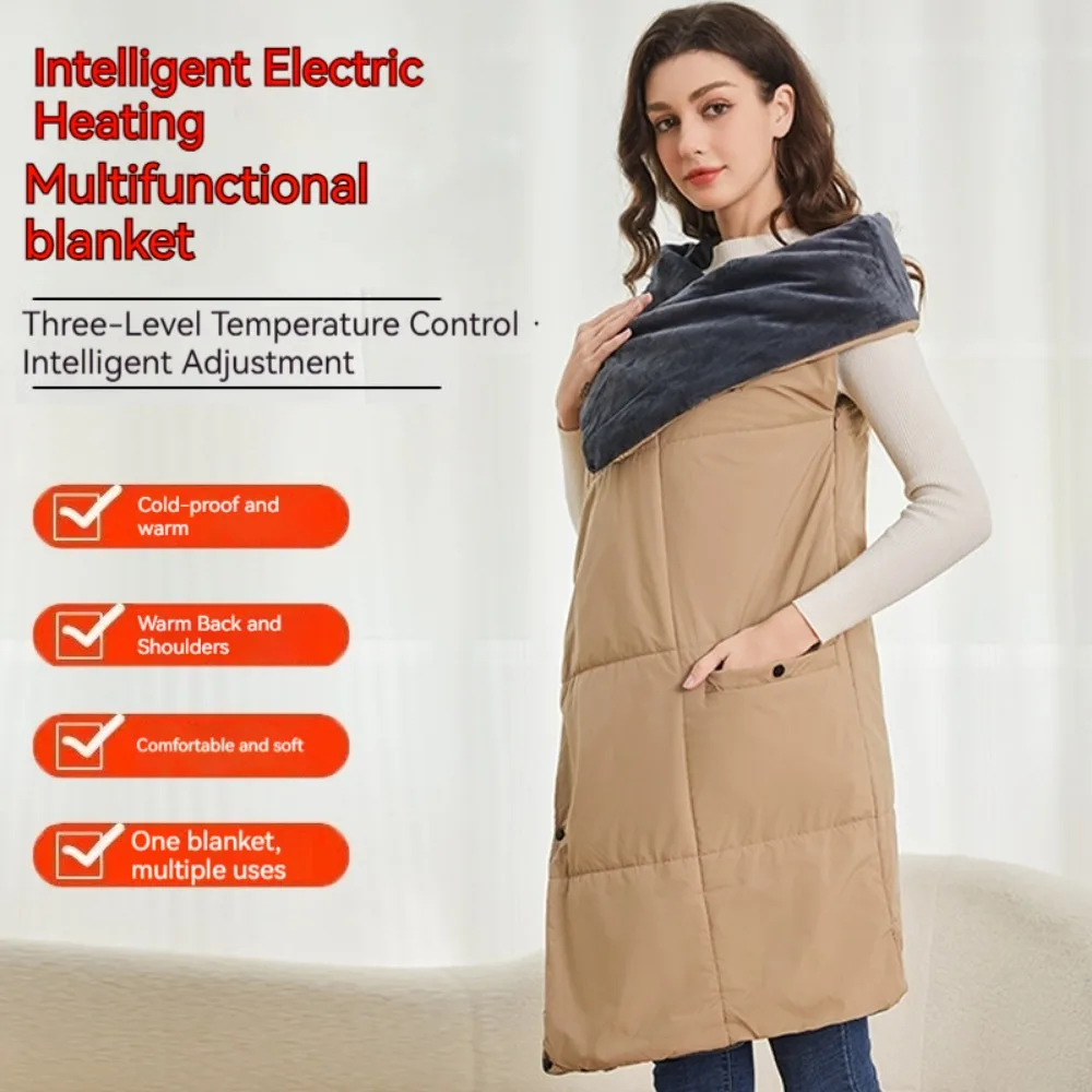 

2025 Newest Electric Heated Blanket Wrap, USB Heating Pad for Fast Warmth, 3 Temperature Levels, 3-Hour Auto Off