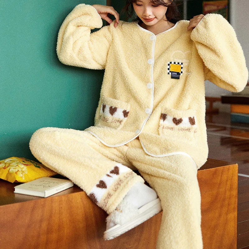 

Women's Clothing Pajamas Winter Thicken Keep Warm Comfortable At Home Outdoors Exquisite Ventilate Good-Looking Cute Kawaii