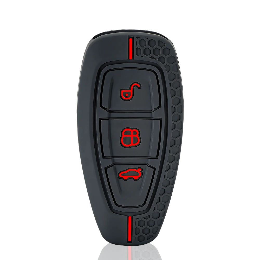 New Silicone Car Key Case For Ford Grand C Max Focus Mondeo Kuga Fiesta Ecosport Transit Kuga Silicone Remote Key Case