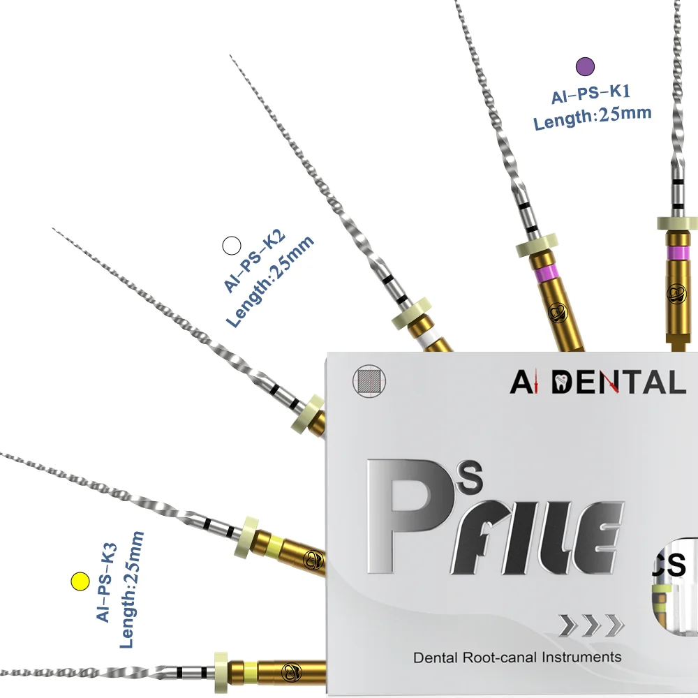 AI-PS Loving File Root Canal Files 25mm Tip Taper 2% Heat Activated PathFile System Dentist Accessories 6pcs/pack or 10sets/box