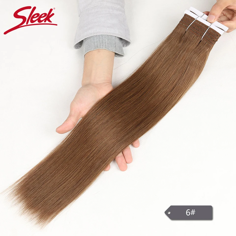 Sleek Brazilian Straight Hair Double Drawn Natural  Human Hair Weave Bundles Remy  Honey Blonde 613 6# 8# Human Hair Bundle image 6