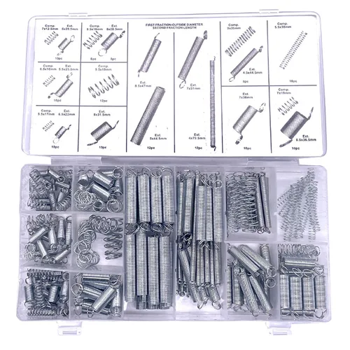 Imagen 2 del producto Juego de 200 Uds. De resortes de tensión, Kit de resortes de compresión, Hardware eléctrico, juego de resortes de extensión y torsión