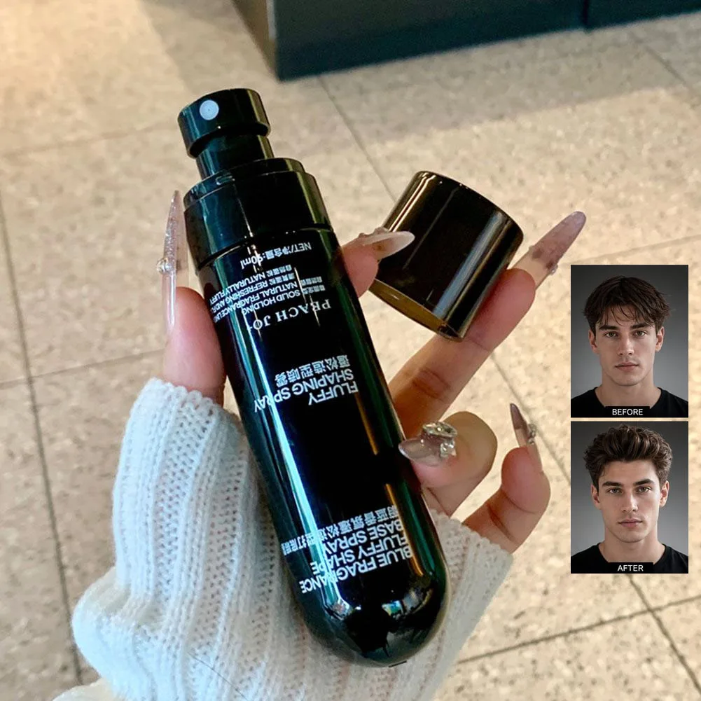 90 ml, spray fixateur volumisant et parfumé, brume épaississante, parfum pêche, nouveau style de spray capillaire pour hommes et femmes