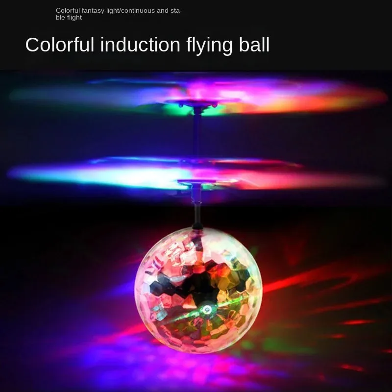 Colorful Mini Shinning LED Drone Light Crystal Ball Induction Quadcopter Aircraft Drone Flying Ball Helicopter Kids Toys Gifts