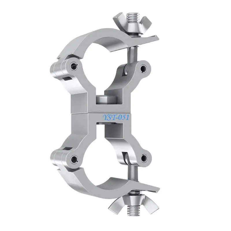 E15A Double Lock Aluminum Stage Light Hook Clamp Featuring Tool Easy Installation & High Load Capacity for 25-30mm Tubes