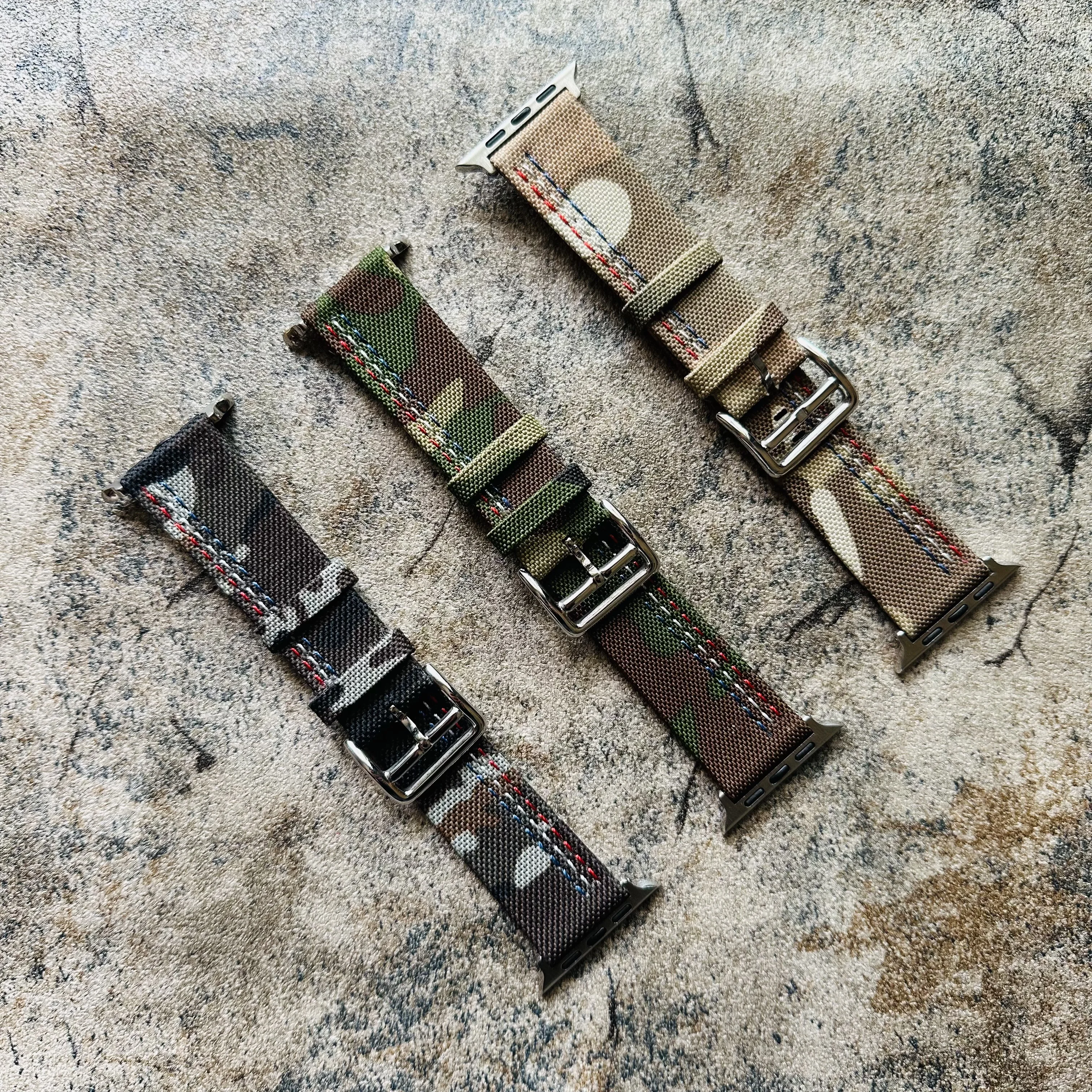 

Fashion Fabric Leather Camouflage Strap For Apple Watch Band 45mm 41mm 44mm 40mm Watchband iWatch Bracelet Series 8 SE 7 6 5 4 3