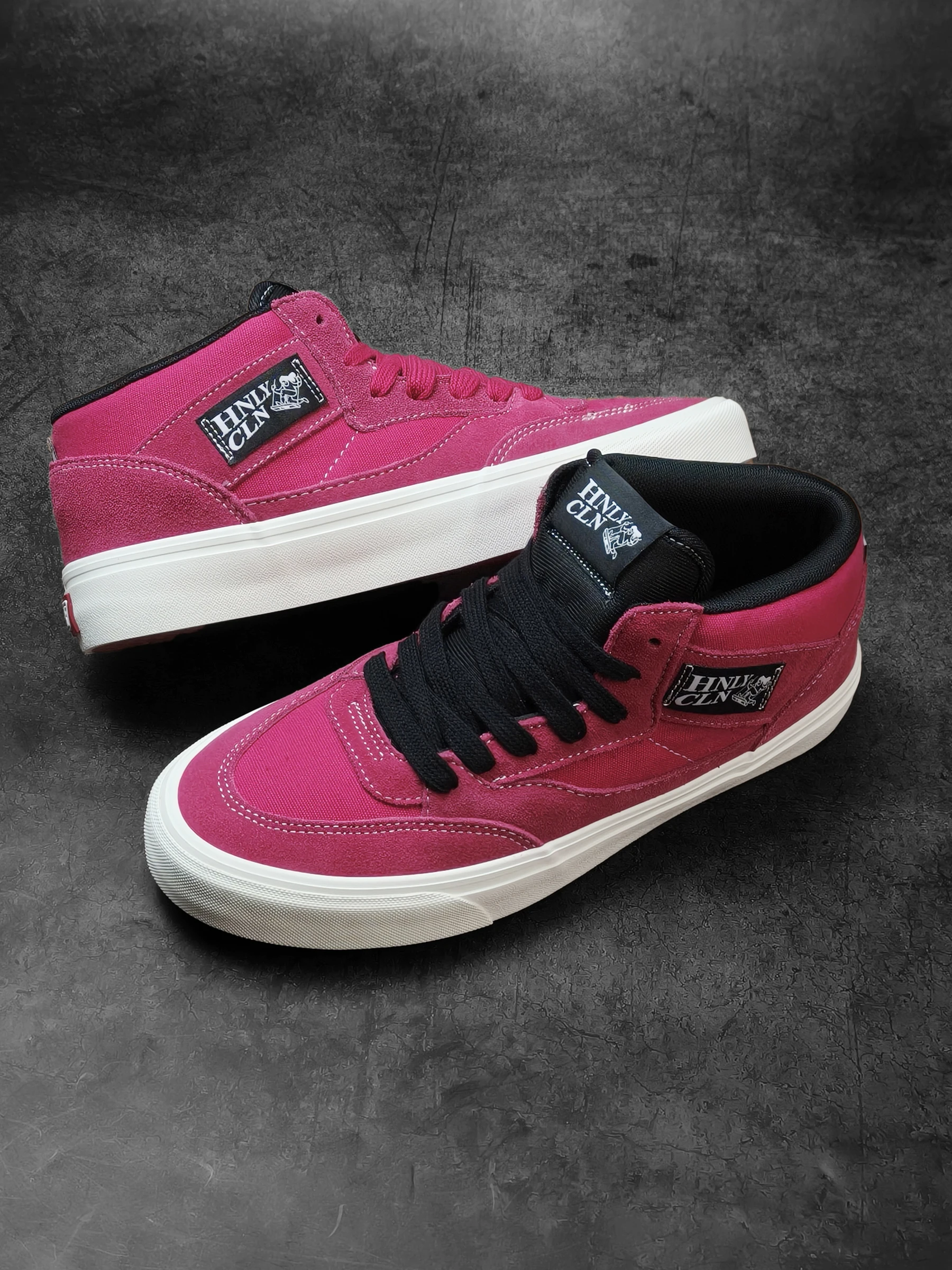 

HNLY CLH Розовый кожаный ретро американский средняя помощь Skate oes повседневный модный уличный фотофонный матч All Leisure oes