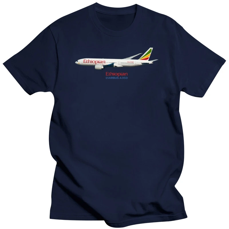 Men t-shirt Illustration of Ethiopian Airbus A350 by stevehclark tshirt Women t shirt