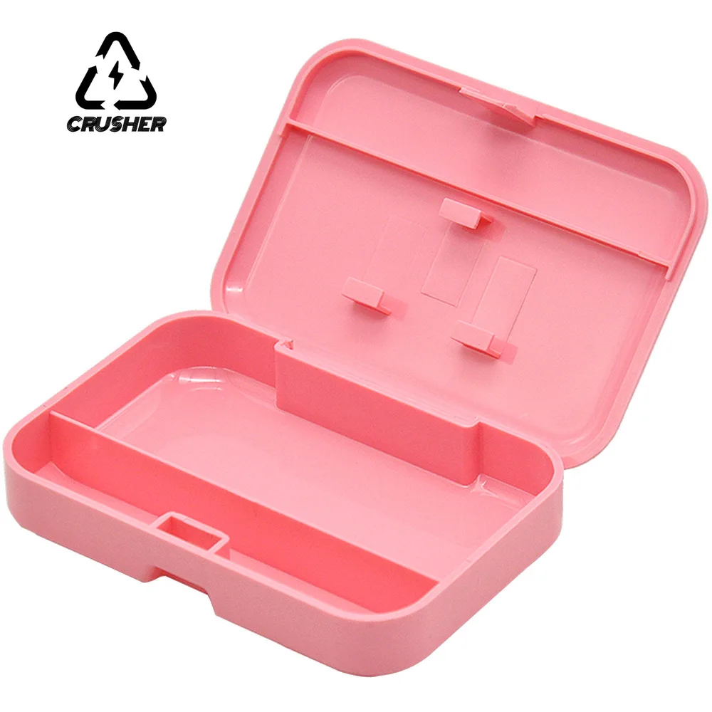 CRUSHER Rolling Paper Tobacco Box Plastic 110mm*75mm Storage Dry Herb Spices Horn Tube Cigarette Case Smoking Pipe Accessories