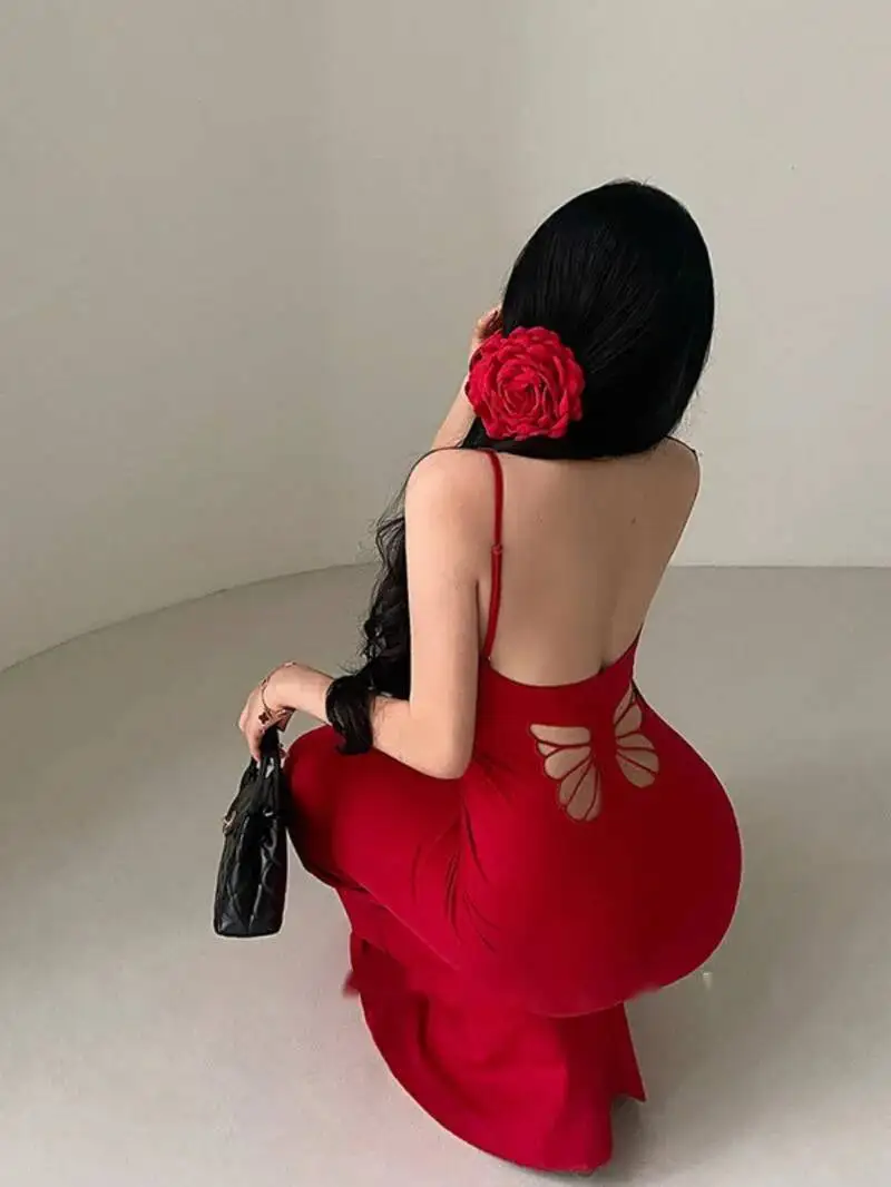 

Элегантное длинное платье-русалка Pure Desire с вырезом на спине и вырезами в виде бабочек, с чашечками для груди, сексуальное женское платье 6V6O